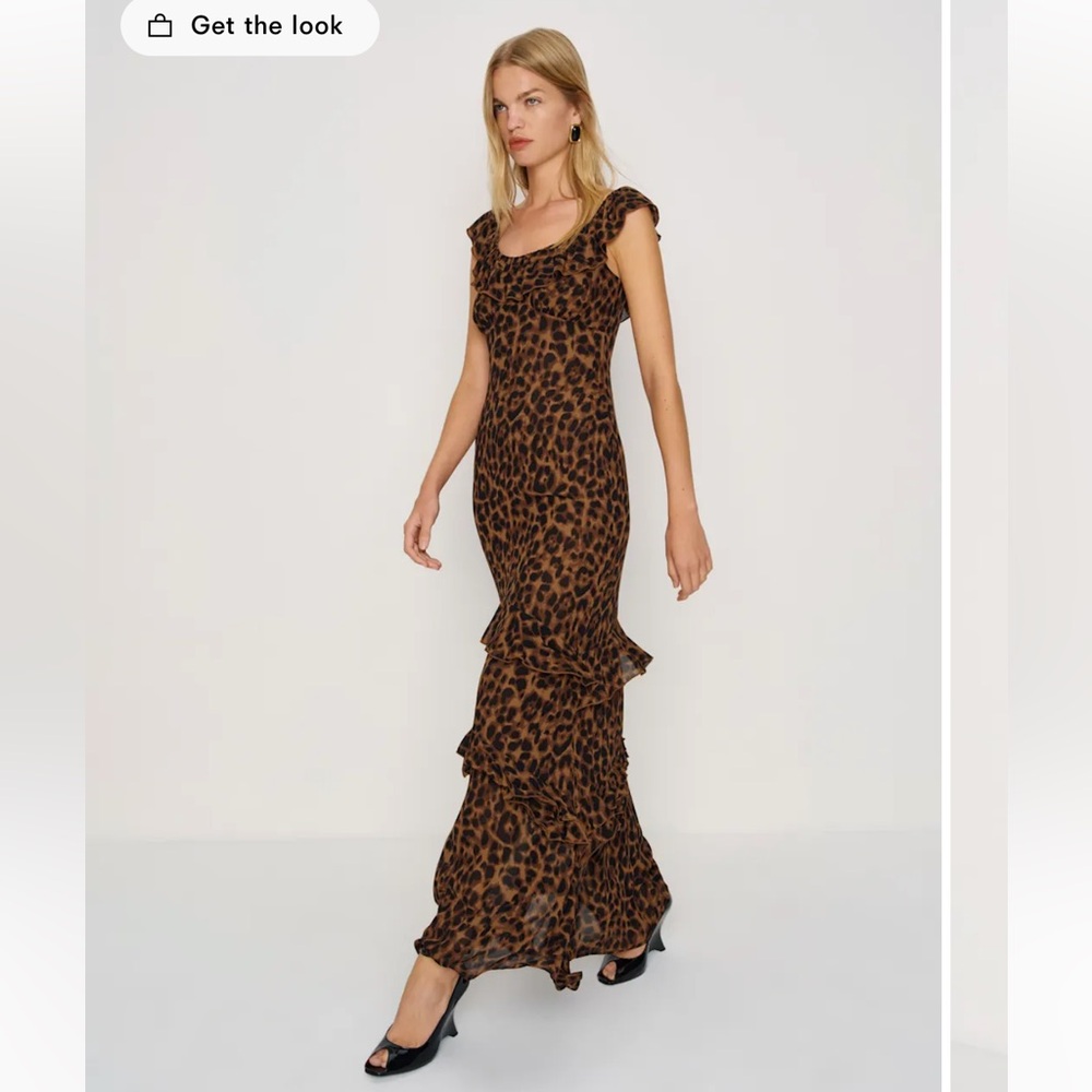 Reformation Brown Tripoli Leopard Print Maxi Dress NWT